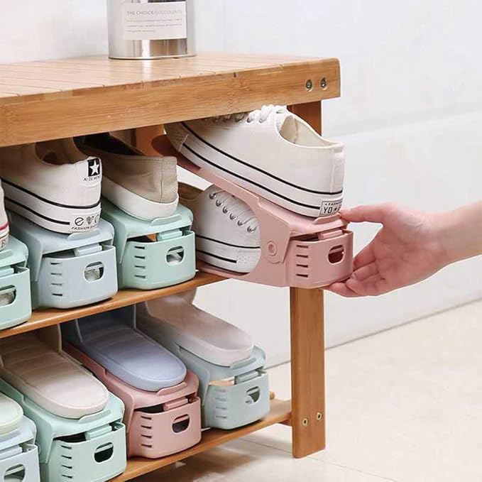 Adjustable Shoe Organizer with Airflow Technology